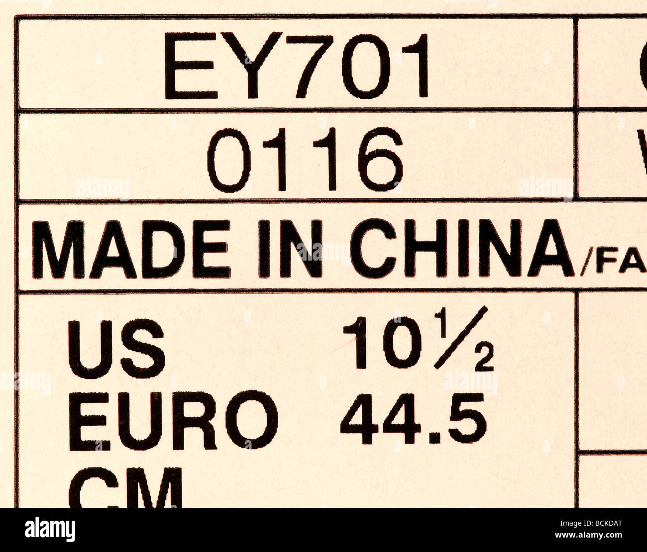 Sign of a product made in China by a manufacturer Stock Photo Alamy