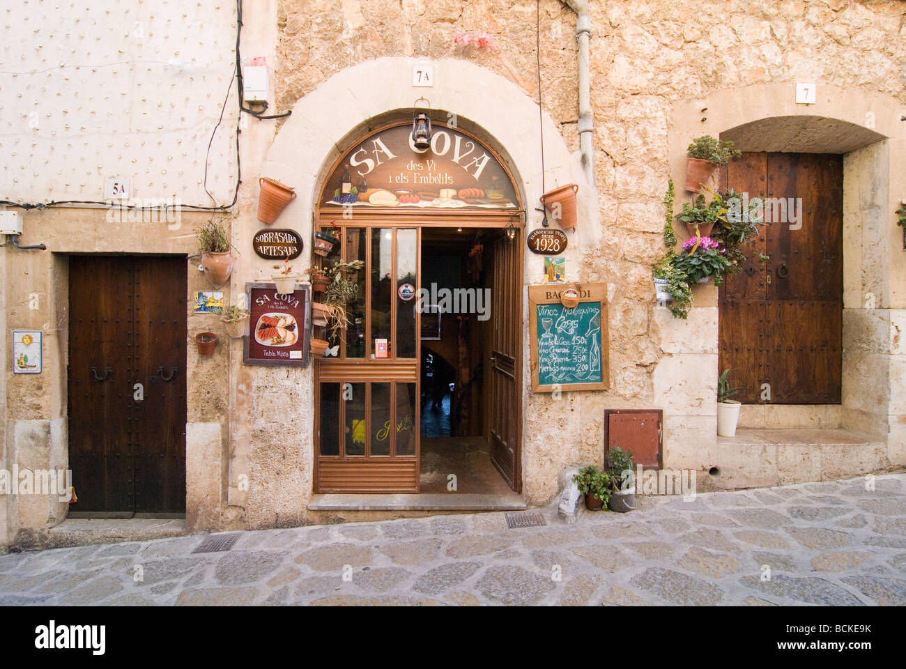 The village Valldemossa on the Balearic Island Mallorca, Spain. Stock Photo