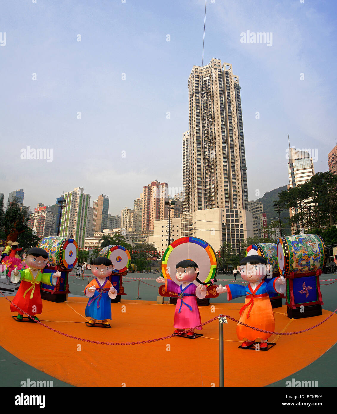 Lanterns decoration during Mid Autumn festival or Moon festival in