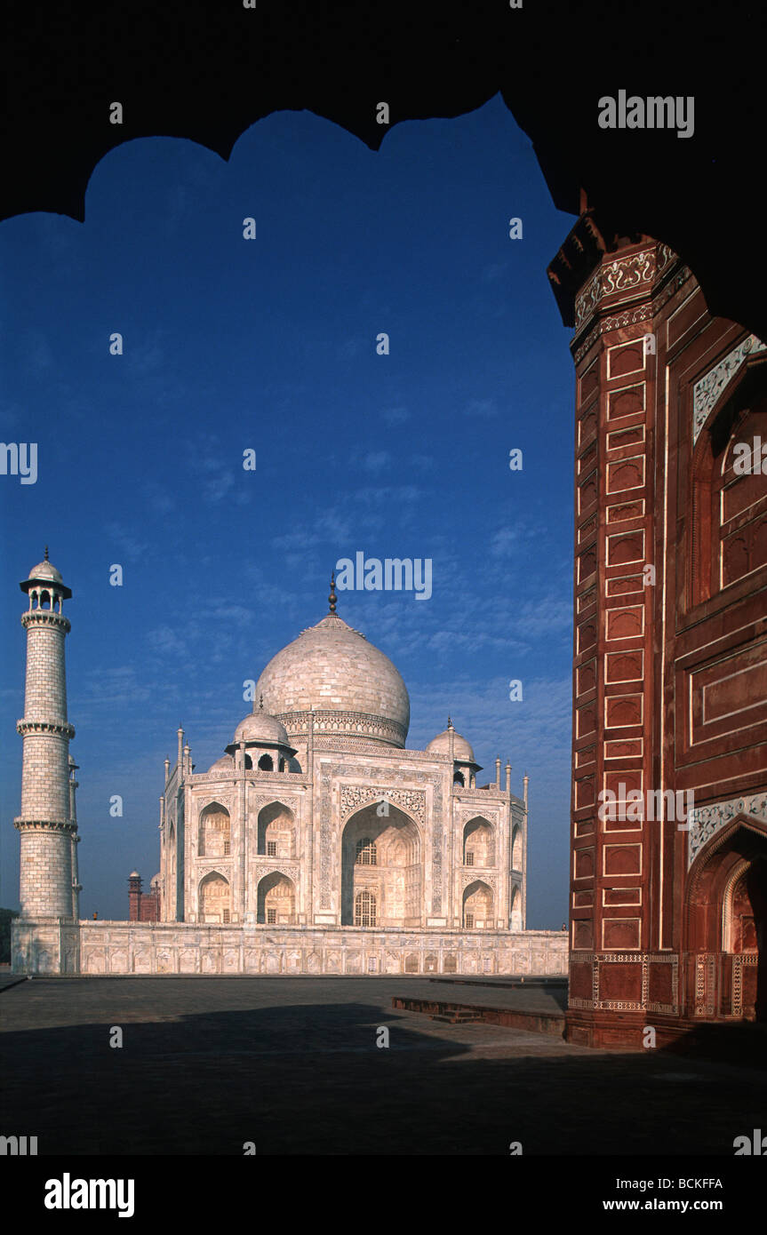 India Uttar Pradesh Agra Taj Mahal Mumtaz Mahal Tomb Stock Photo