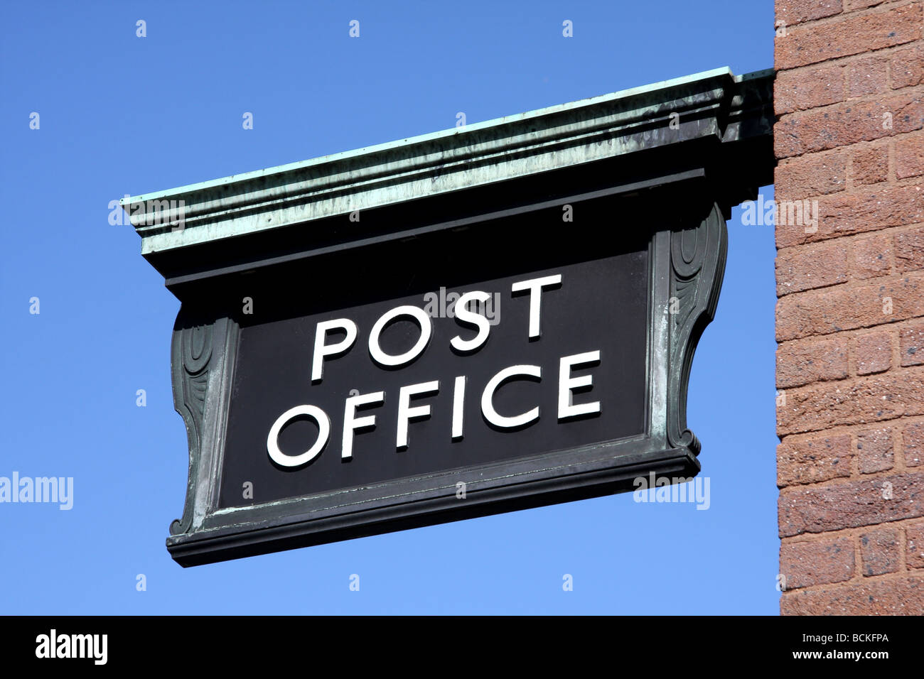 Post Office sign, Malvern, Worcestershire Stock Photo Alamy