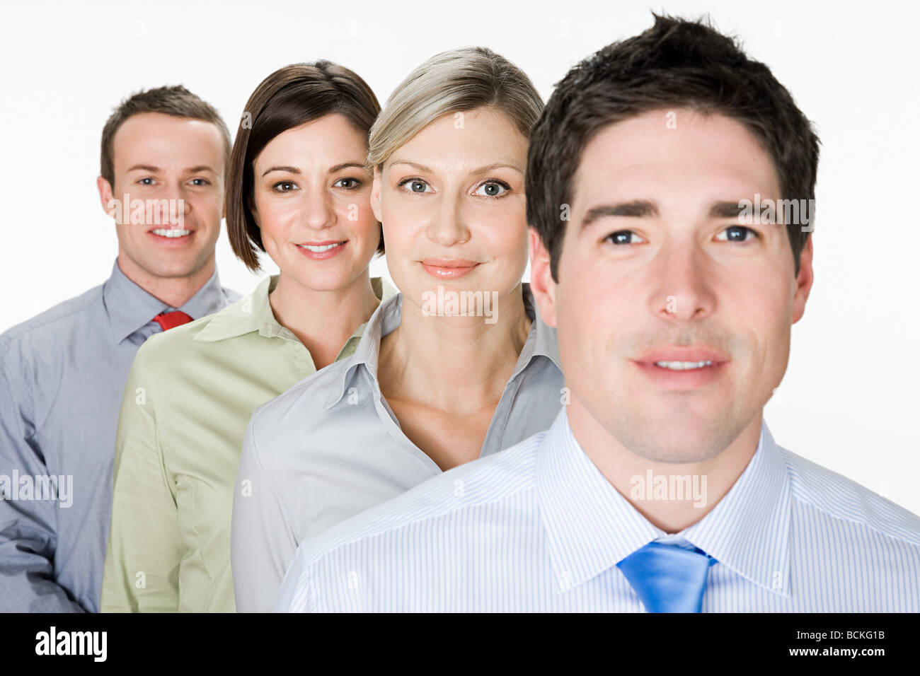 Colleagues in a row Stock Photo