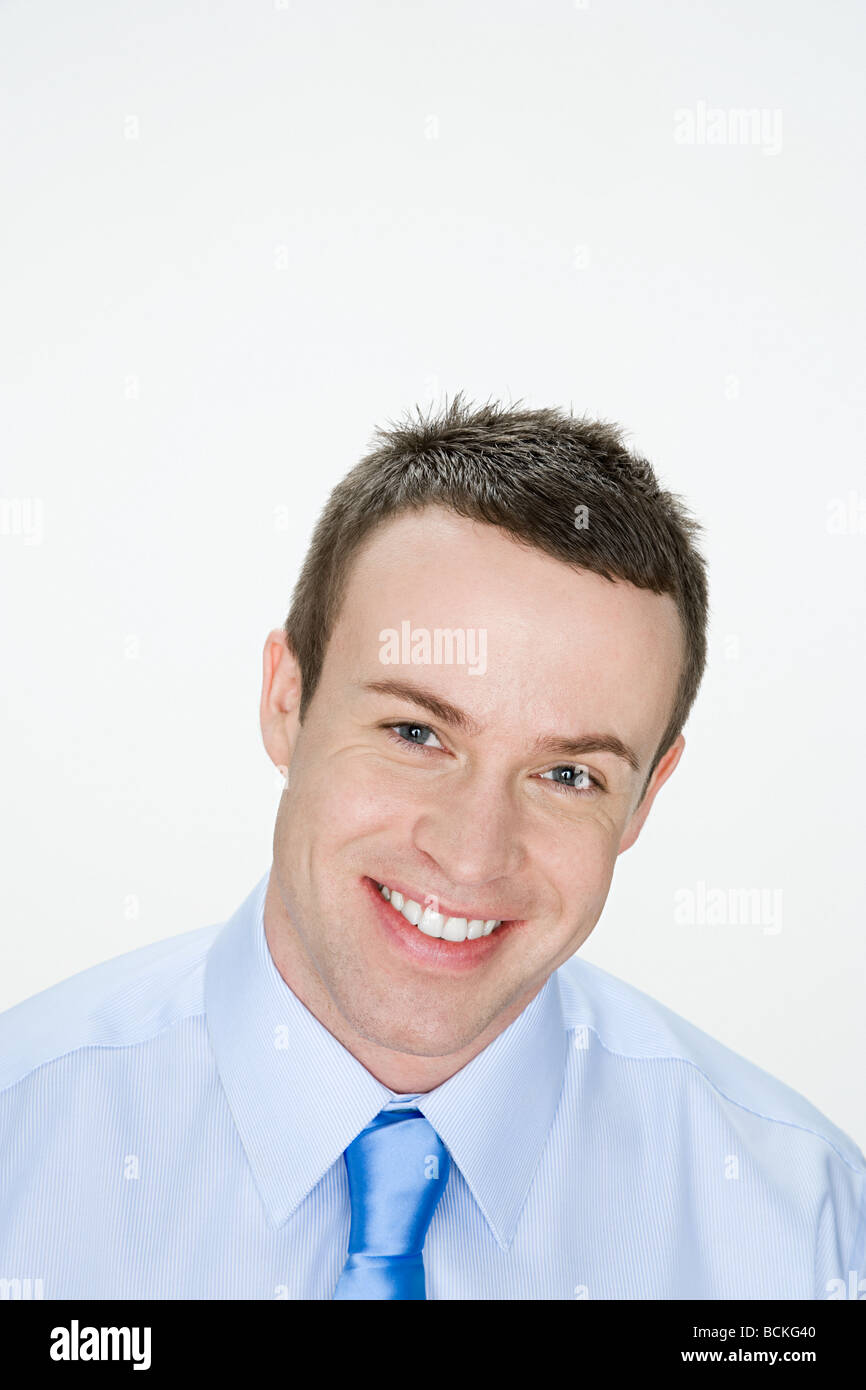 Businessman smiling Stock Photo