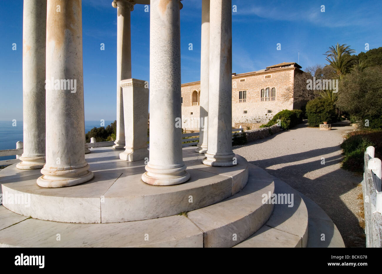 The mansion Son Marroig near Valldemossa, Mallorca, Spain. Stock Photo
