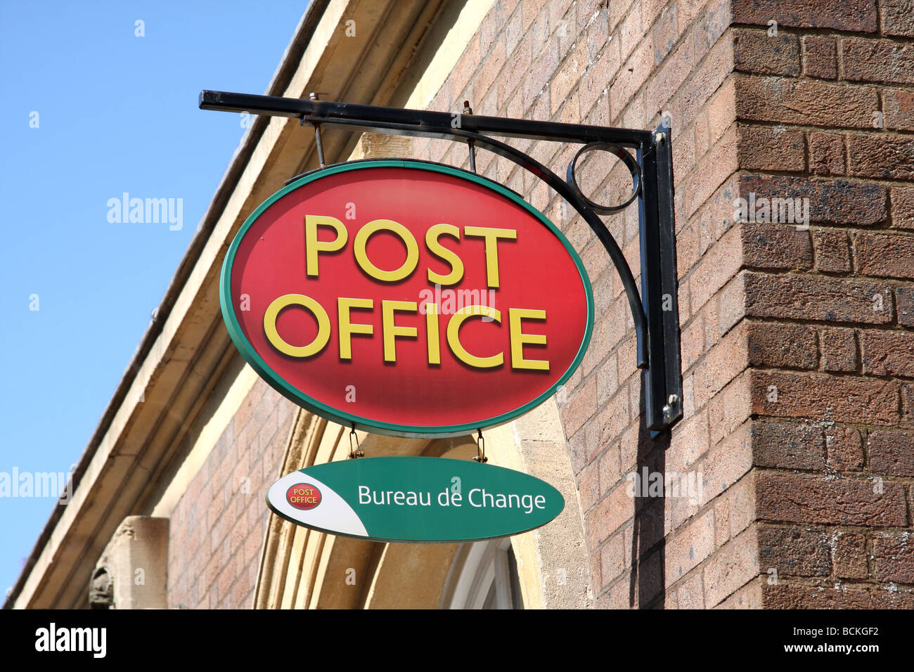 Post Office sign, Malvern, Worcestershire Stock Photo Alamy