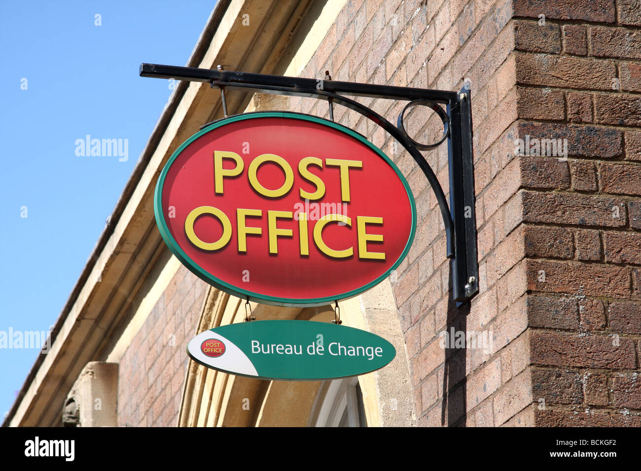 Post Office sign, Malvern, Worcestershire Stock Photo