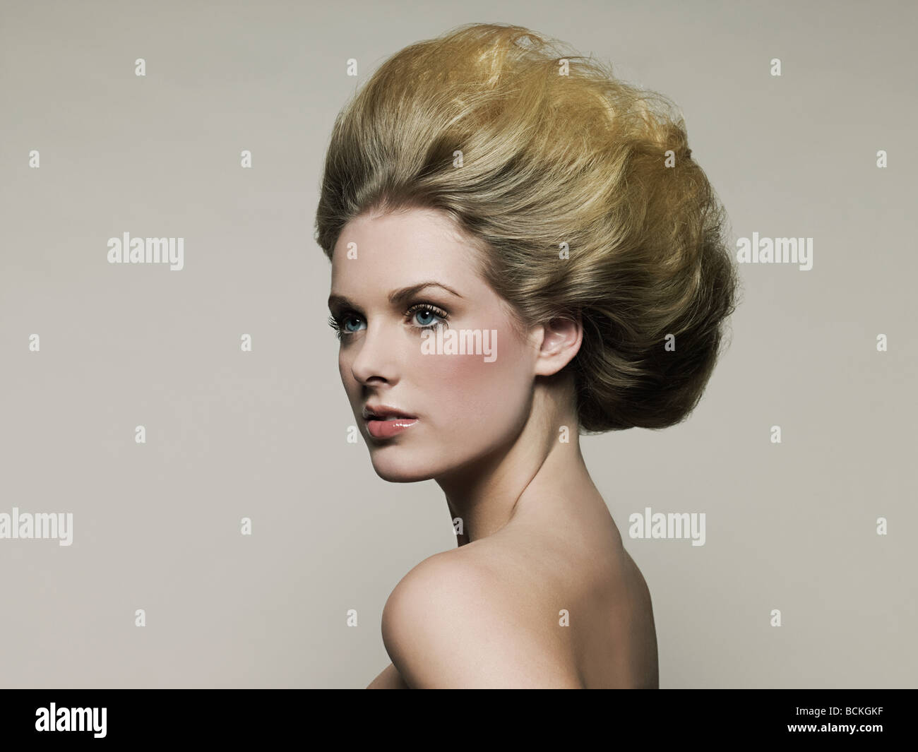 young-woman-looking-away-stock-photo-alamy