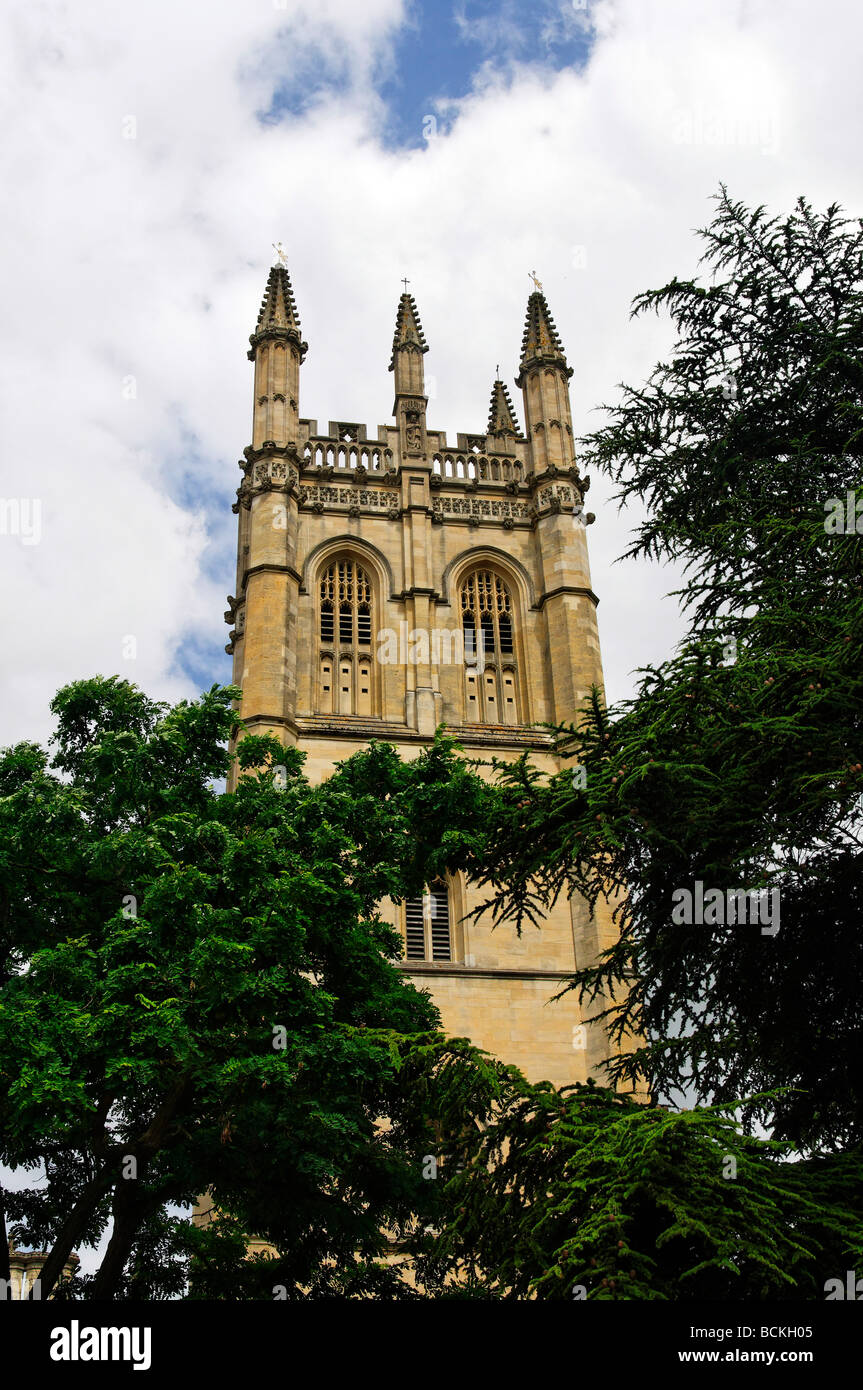 Magdalen tower, High Street, Oxford Stock Photo