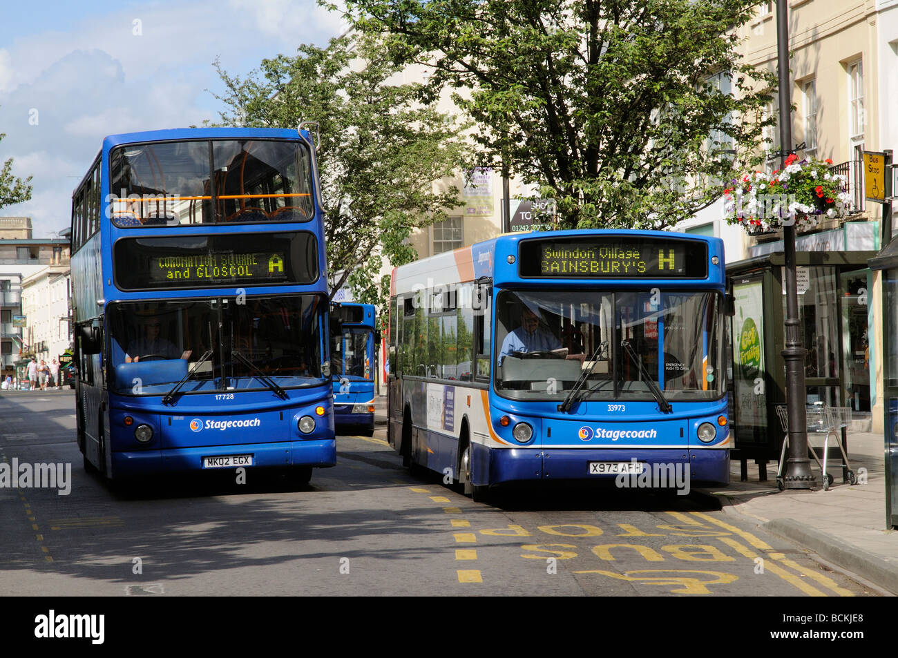 Cheltenham Spa Gloucestershire England UK stagecoach buses in the town