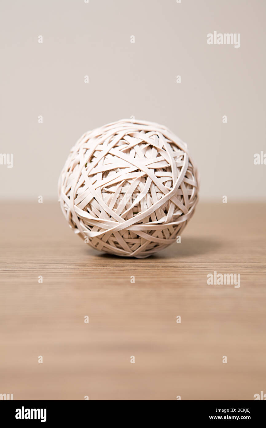 Rubber band ball Stock Photo