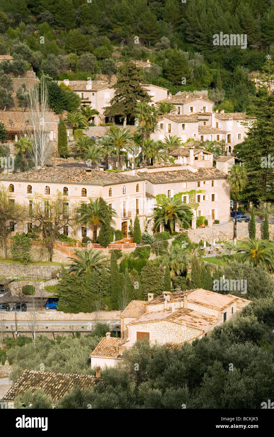 Hotel Residencia in the village Deia on the balearic island Mallorca, Spain. Stock Photo