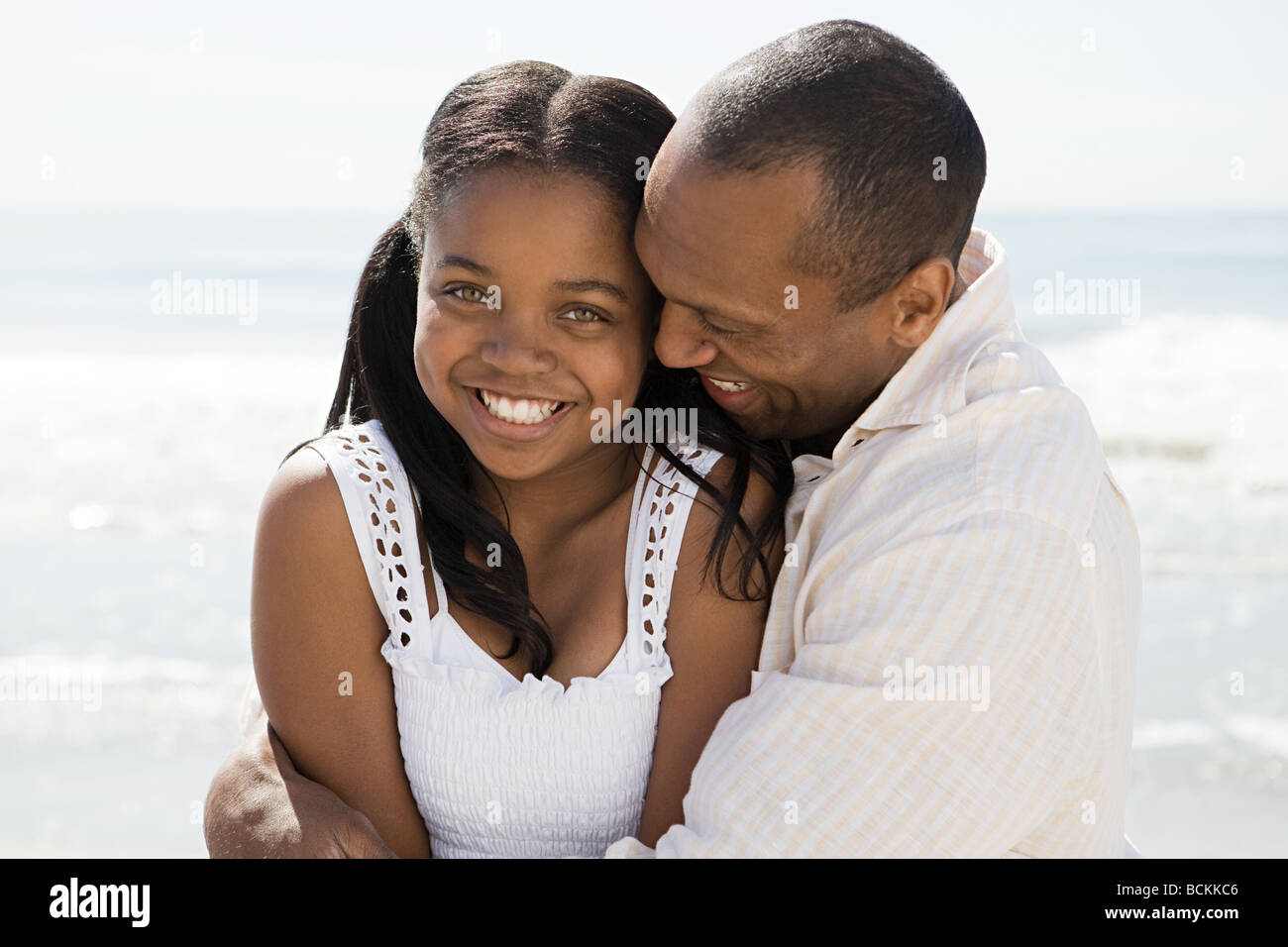 Father Hugging Daughter Stock