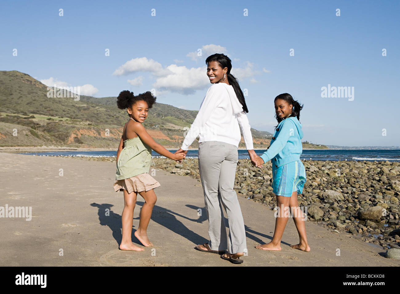 Young mother daughters rear hi-res stock photography and images - Alamy