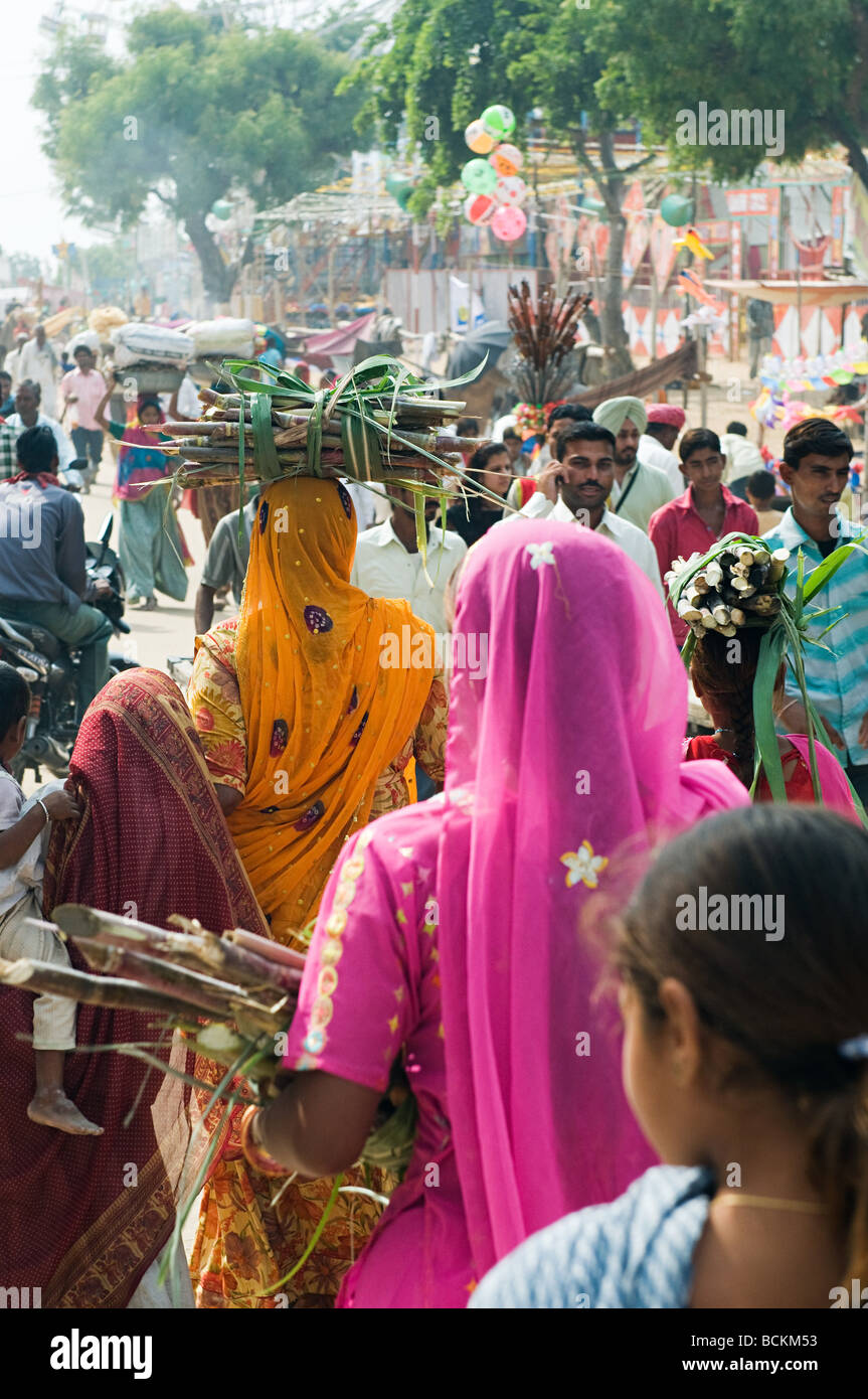 People at pushkar camel festival Stock Photo