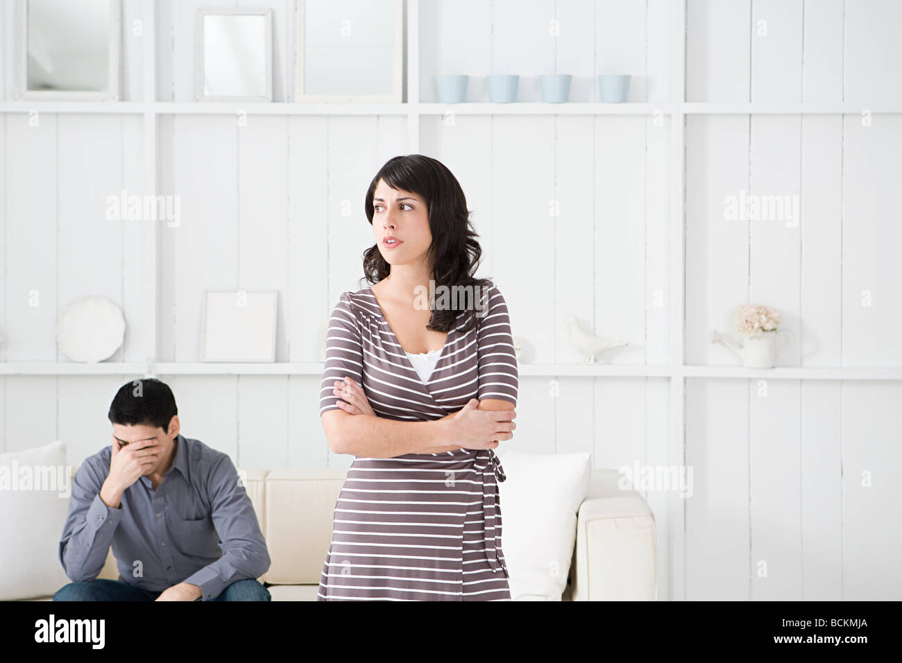 Couple having relationship difficulties Stock Photo