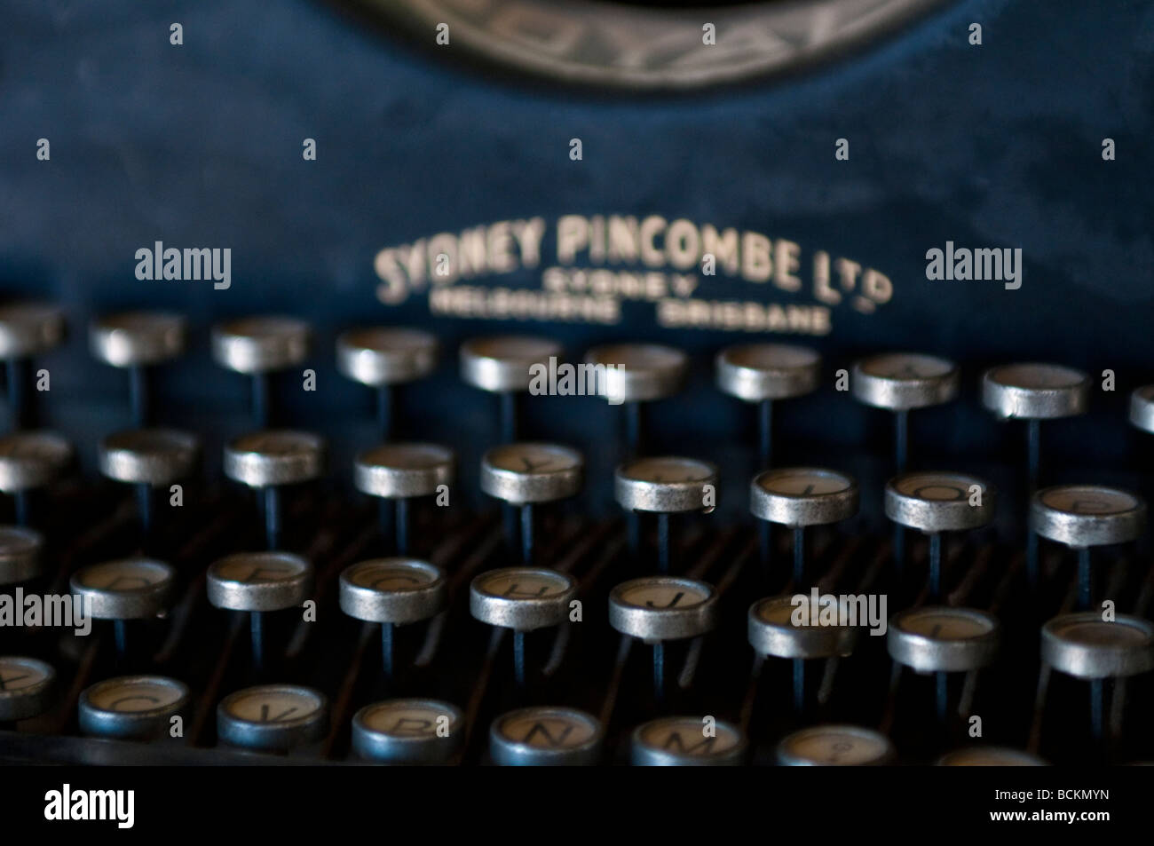Old typewriter keys Stock Photo