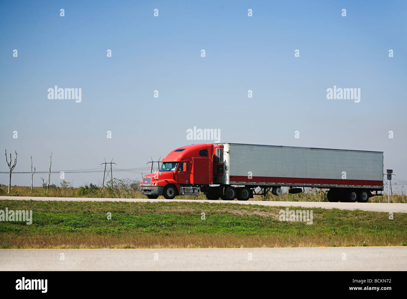 Truck on the road Stock Photo Alamy