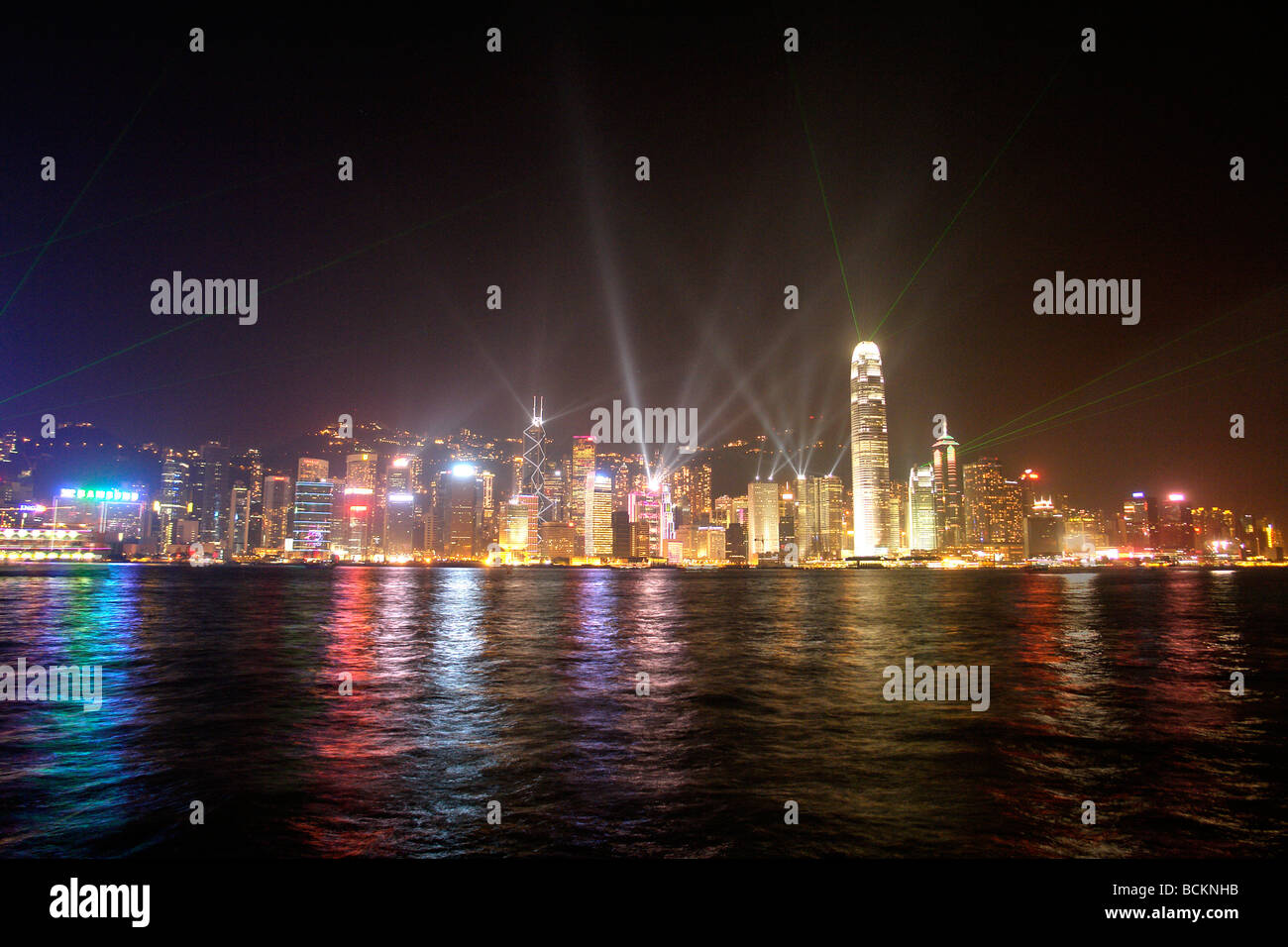 China Hong Kong victoria harbour at dusk Stock Photo - Alamy