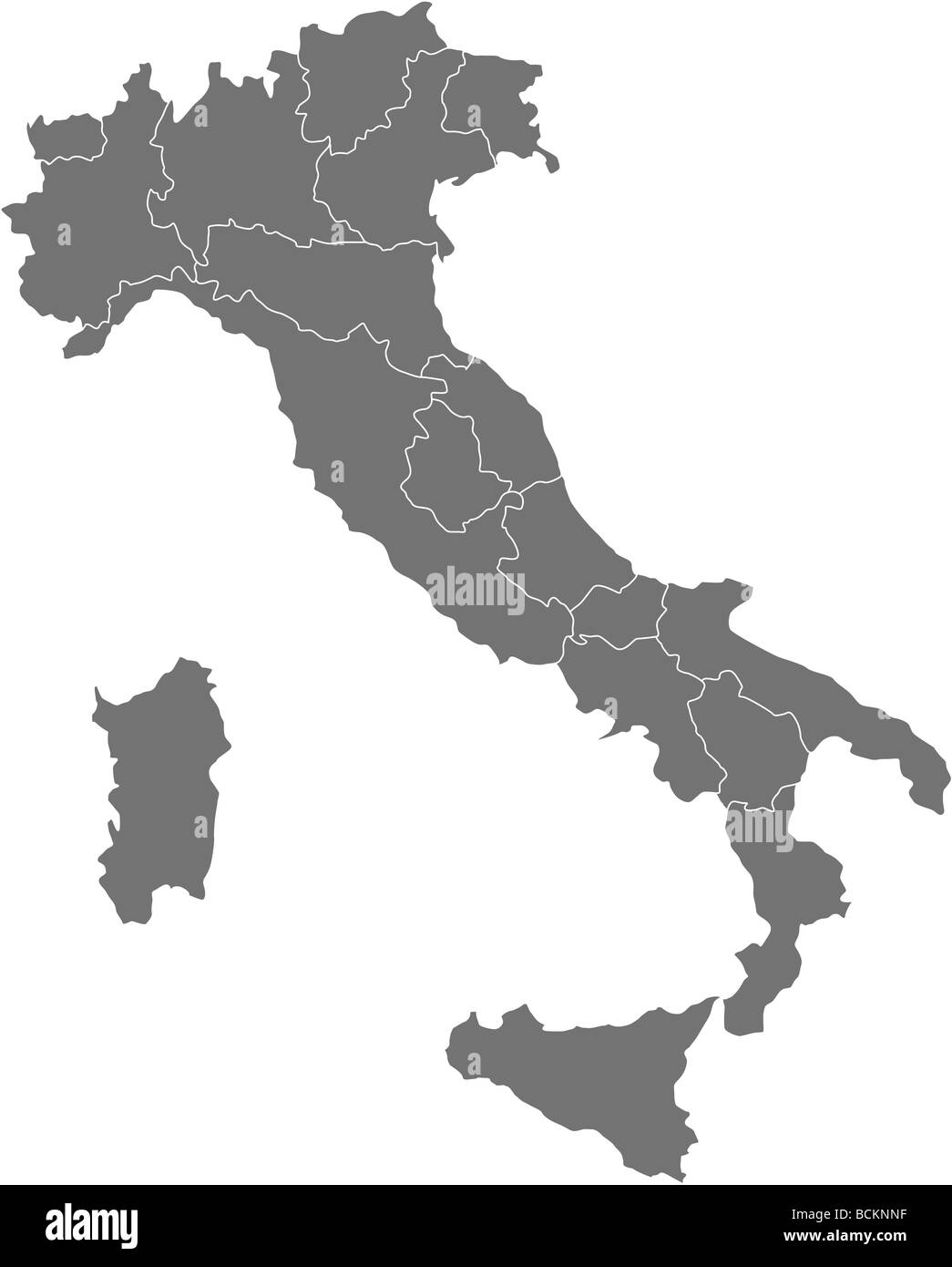 There is a map of Italy country Stock Photo