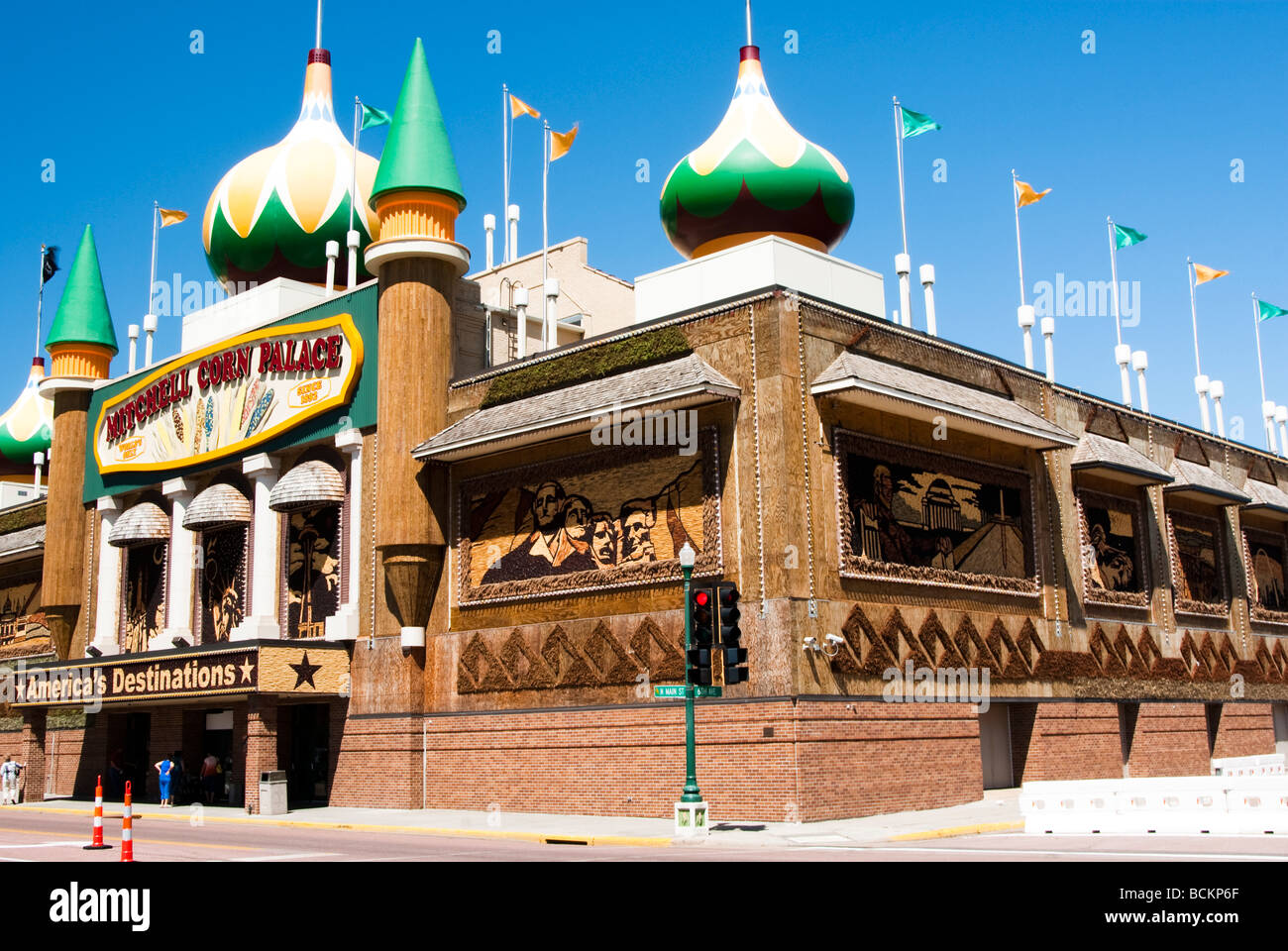 The Corn Palace tourist attraction in Mitchell South Dakota Stock Photo