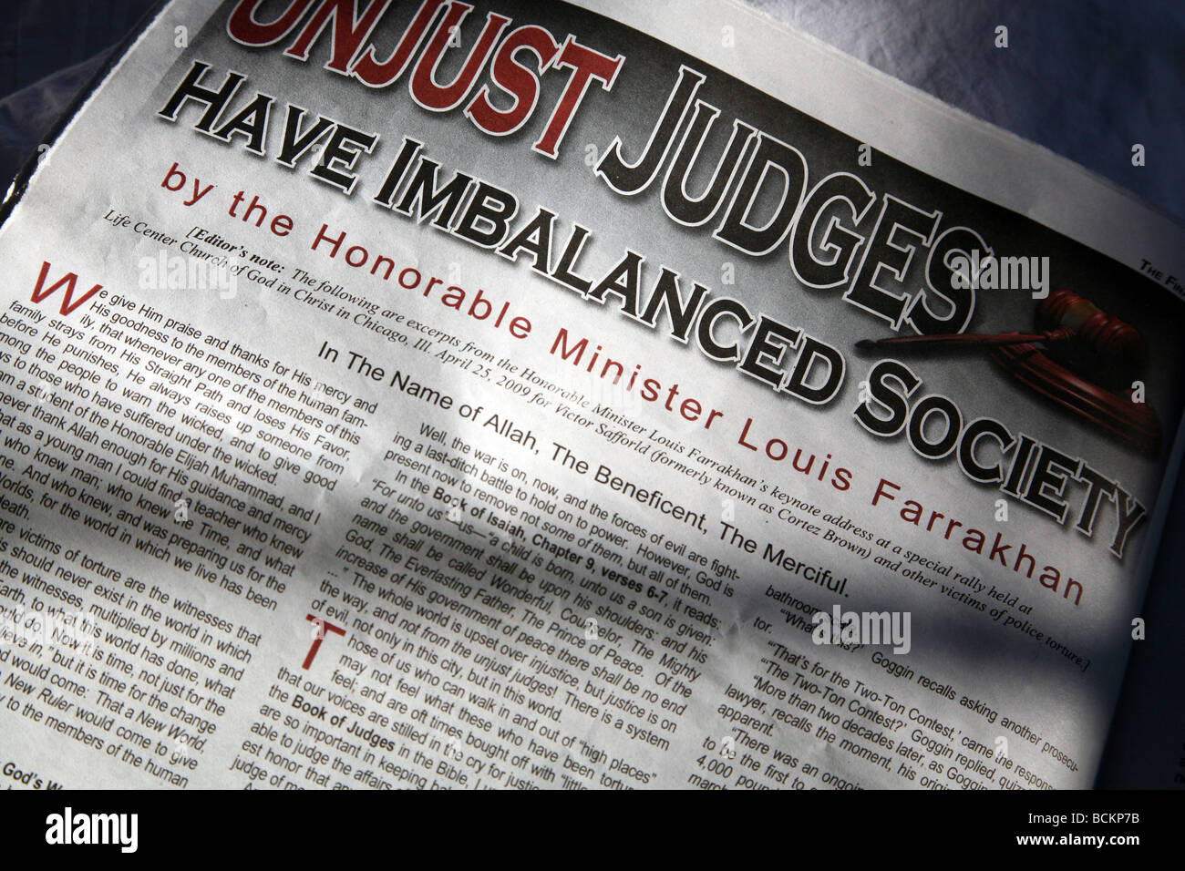 The Final Call - newspaper of the Nation of Islam Stock Photo - Alamy