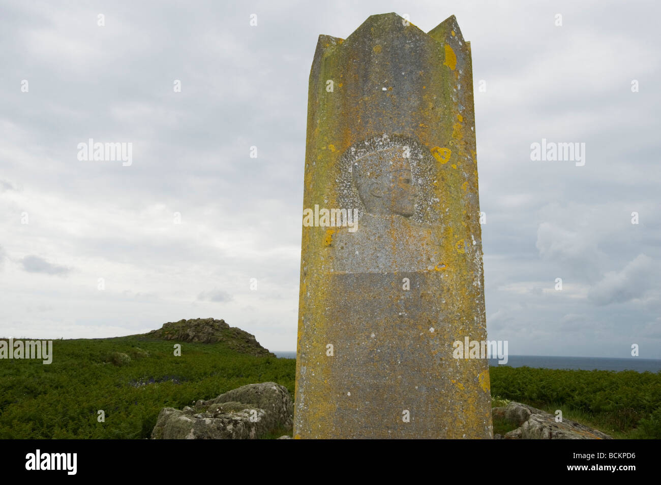 Ireland, County Wexford, Great Saltee Island, Monument to Prince Michael, who owned the island from 1943 1998 Stock Photo