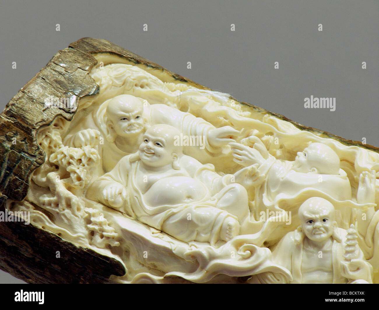 Chinese ivory art sculpture Stock Photo Alamy