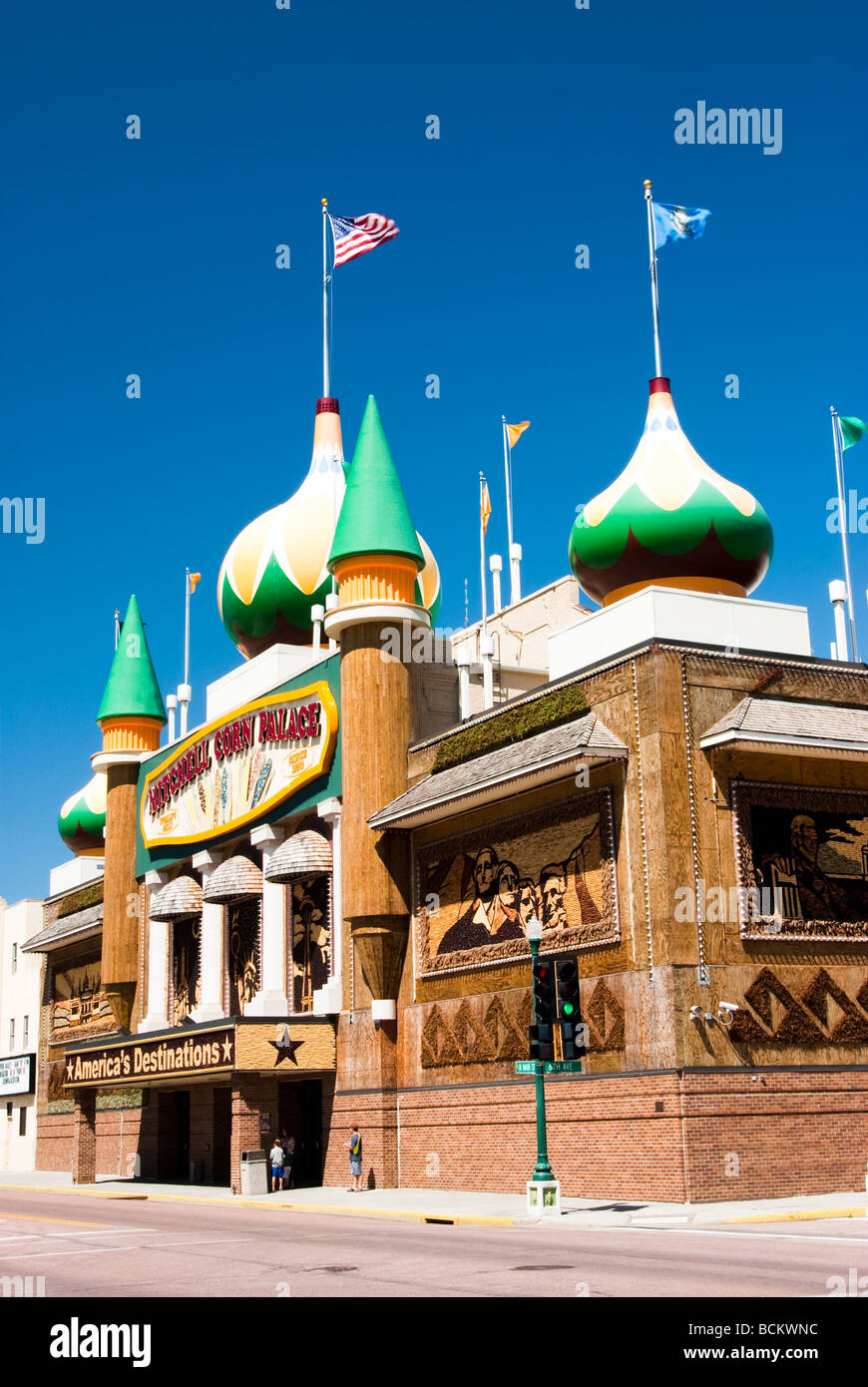 The Corn Palace tourist attraction in Mitchell South Dakota Stock Photo