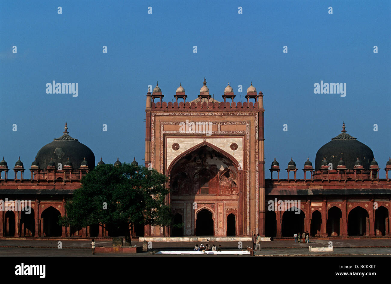 India Uttar Pradesh Fatehpur Sikri Jami Masjid Great Mosque Courtyard Stock Photo