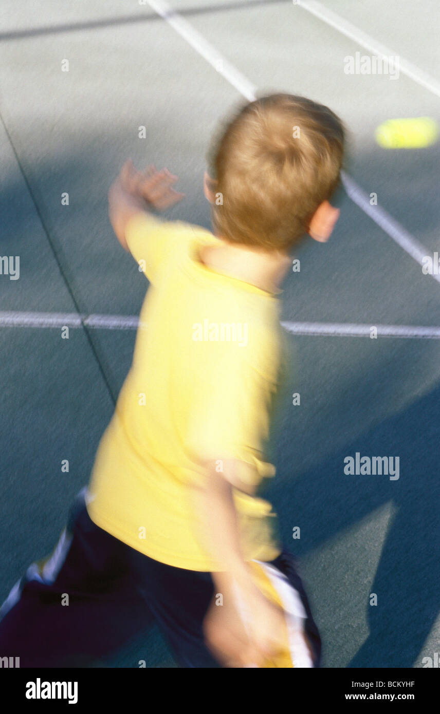Boy playing sports, blurred motion Stock Photo Alamy