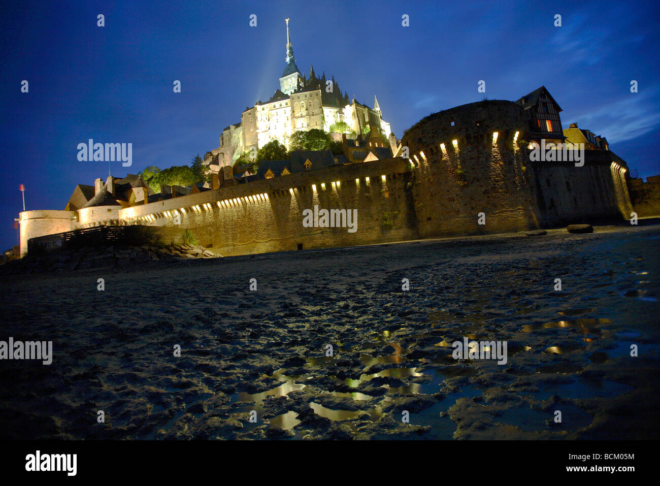 night at Le Mont stmichel, st, Mont Saint Michel, France, Normandy