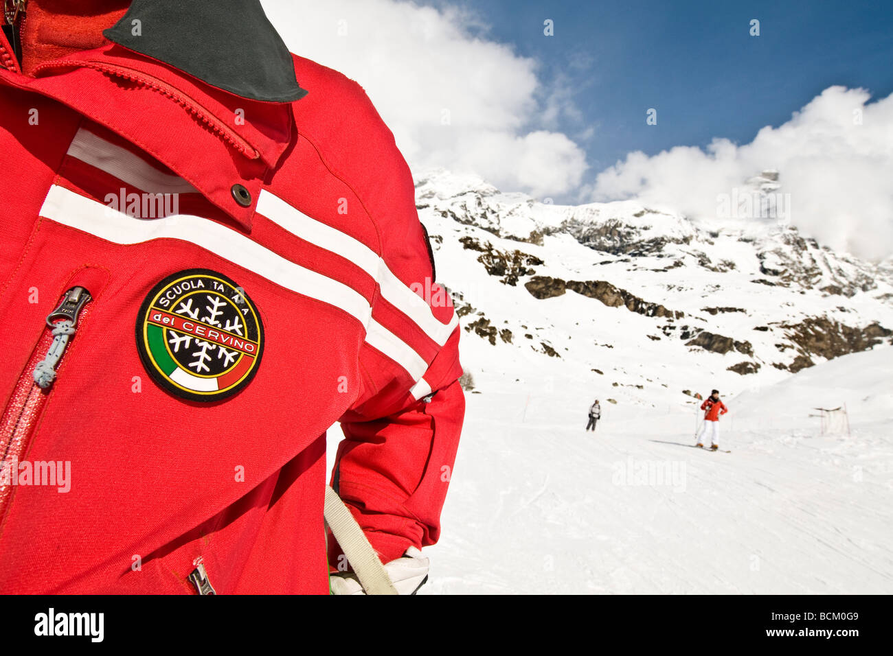 Ski instructor Cervinia Aosta Italy Stock Photo