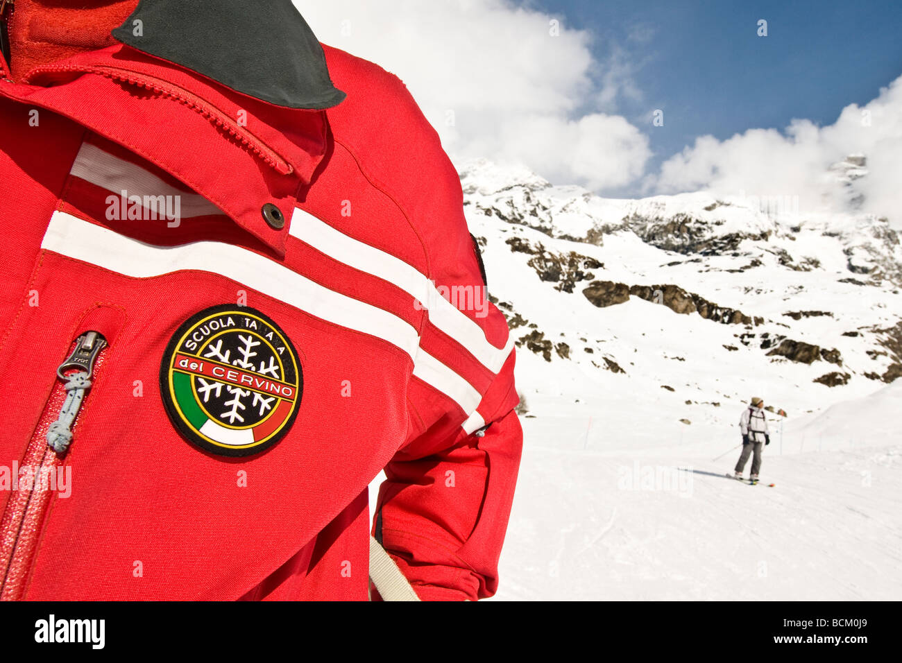 Ski instructor Cervinia Aosta Italy Stock Photo
