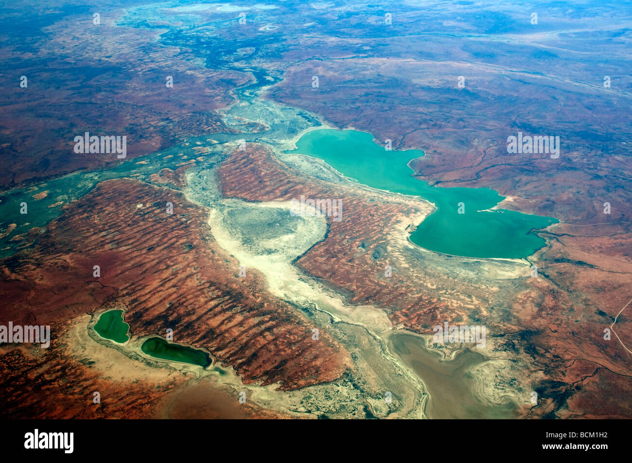 Aerial view of the Australian Outback Stock Photo