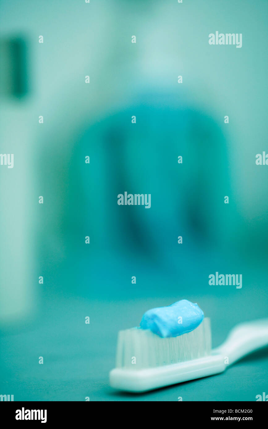 Toothbrush with toothpaste Stock Photo Alamy