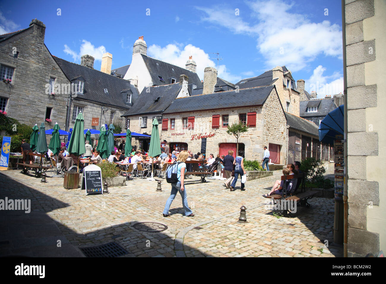 France, Brittany, Bretagne, Finistere, Finistère, Quimper, Place au Beurre Stock Photo