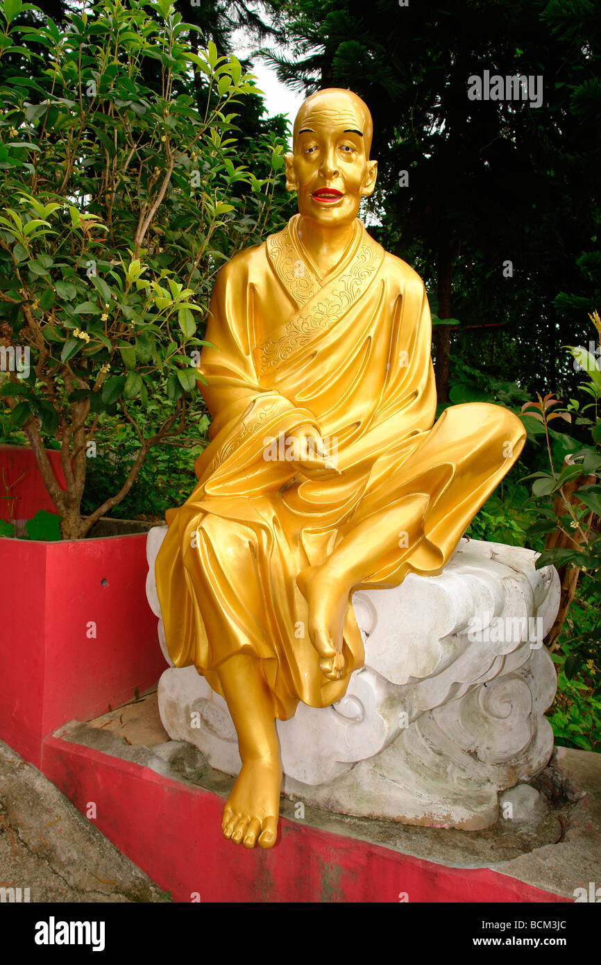 china Hong Kong Sha Tin Buddha statues in Ten thousand Buddha temple Stock Photo
