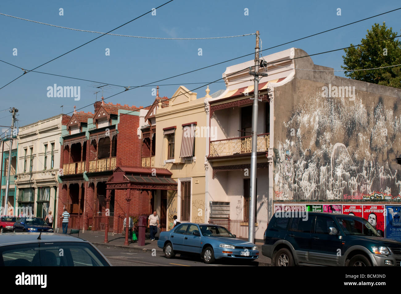 Street in Carlton suburb Melbourne Victoria Australia Stock Photo