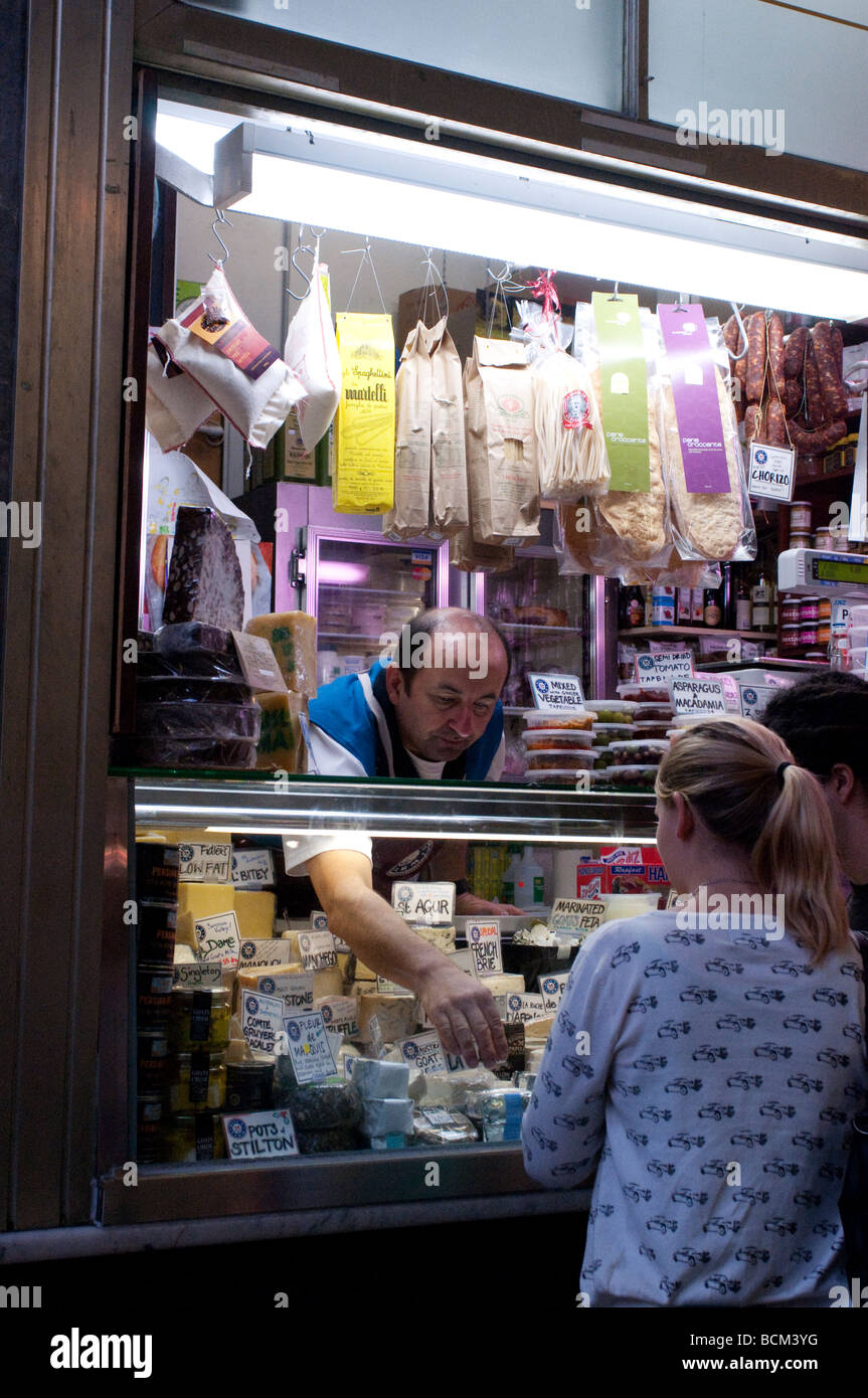 Selling cheese at Queen Victoria Market Melbourne Victoria Australia