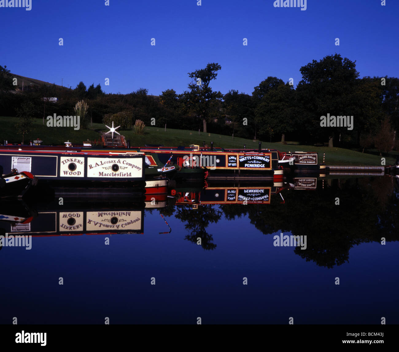Furness Vale Canal Basin Peak Forest Canal Whaley Bridge Derbyshire England Stock Photo