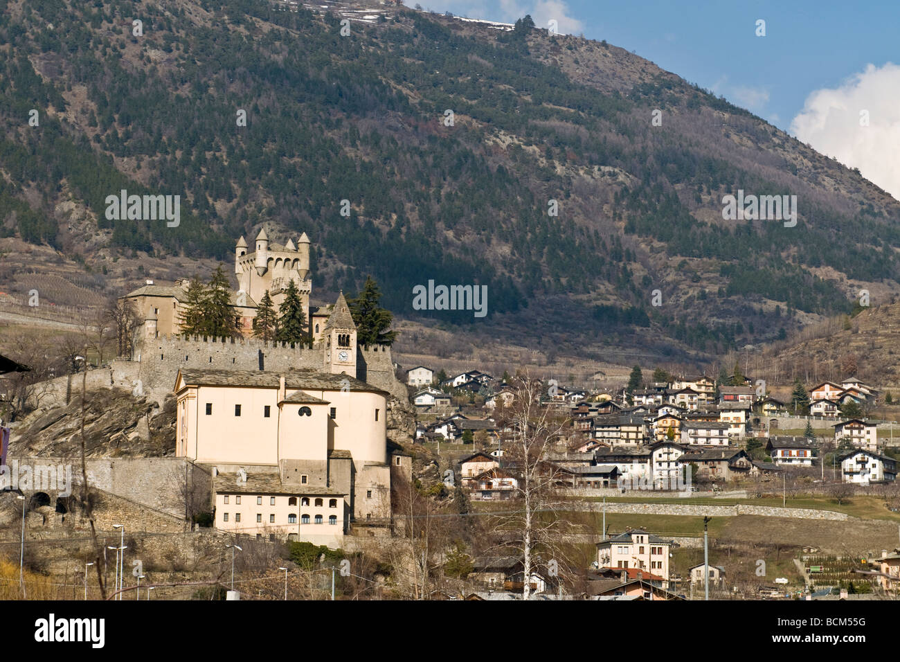 Saint Pierre Castle Aosta Italy Stock Photo