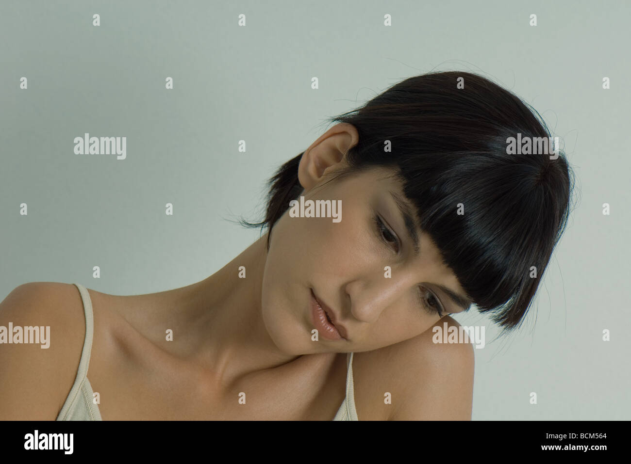 Head Tilted Down High Resolution Stock Photography and Images - Alamy