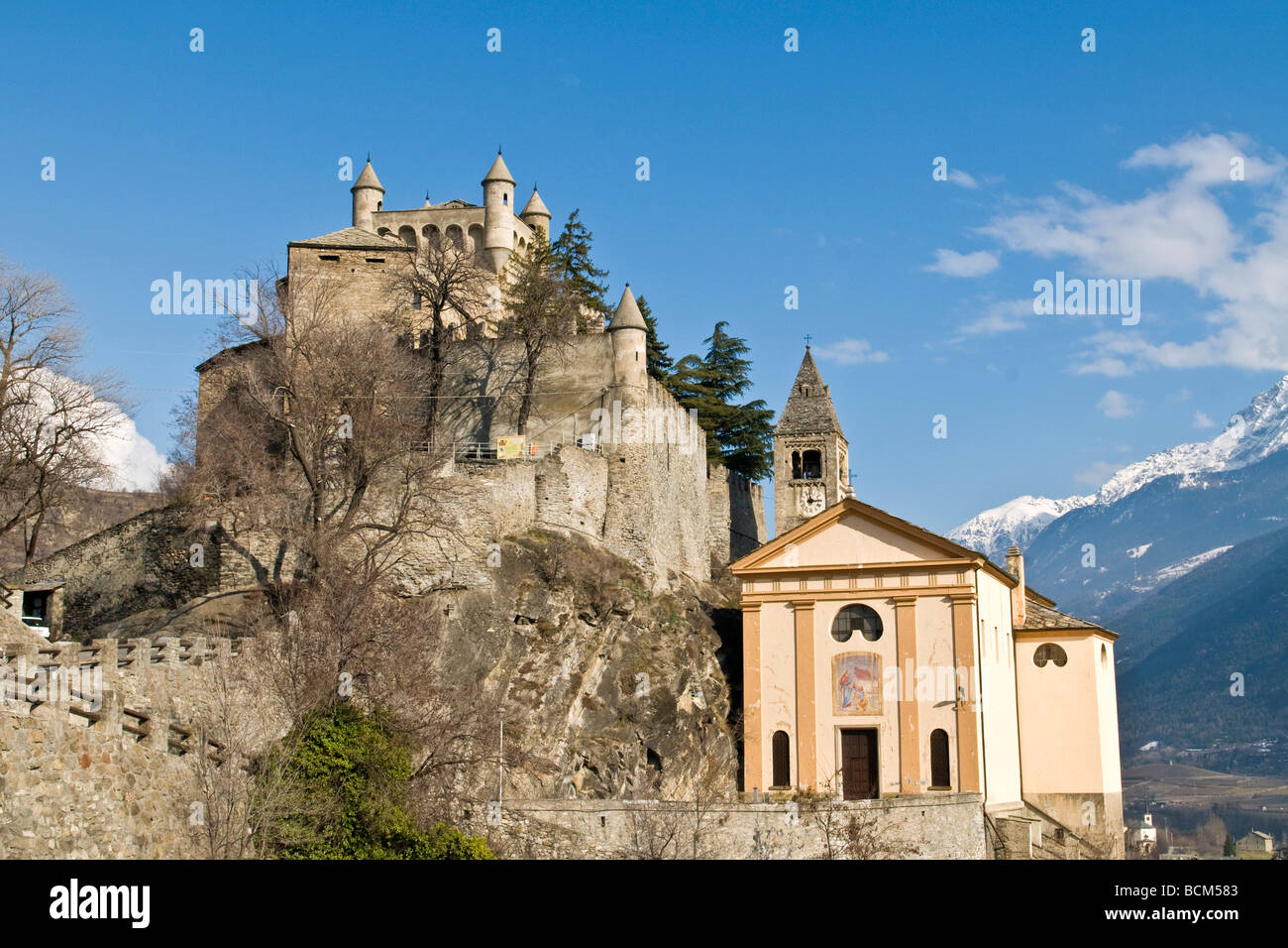 Saint Pierre Castle Aosta Italy Stock Photo