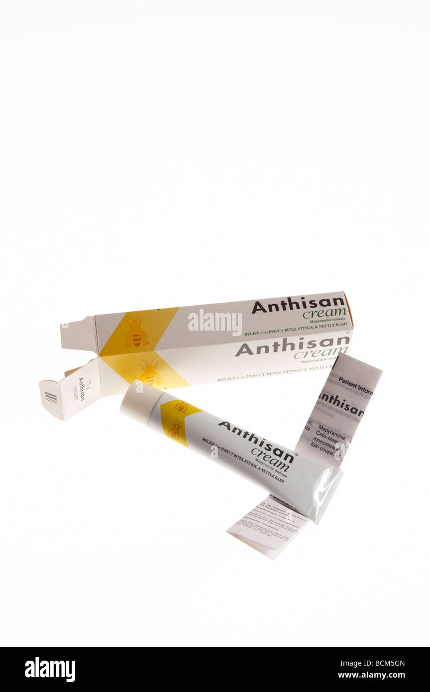 Anti histamine for allergy and insect bites cream Stock Photo Alamy
