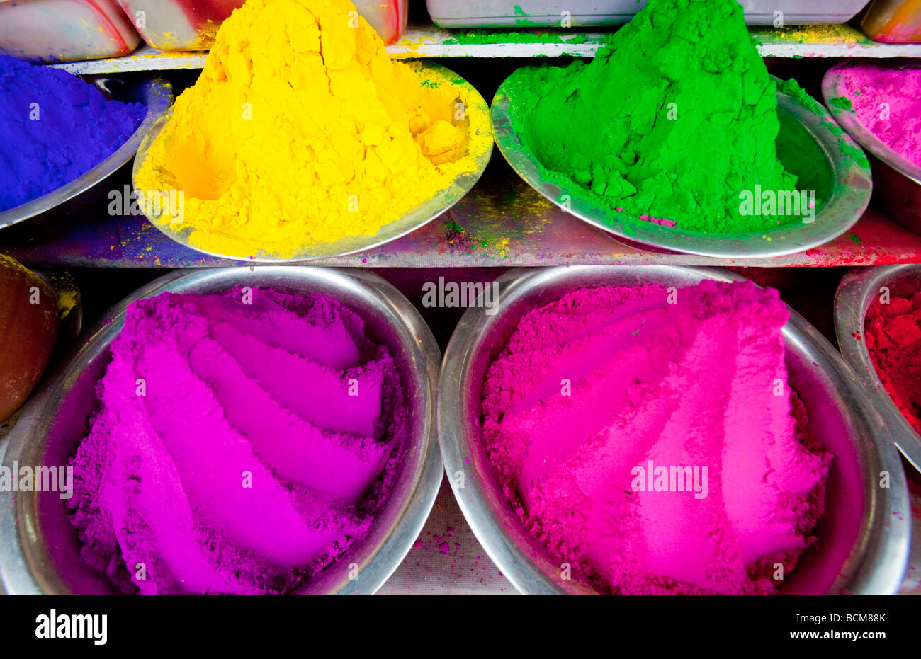 Indian Powder Patterns Colored Powder Used For Hindu Rituals Devarja Market Mysore Karnataka ...