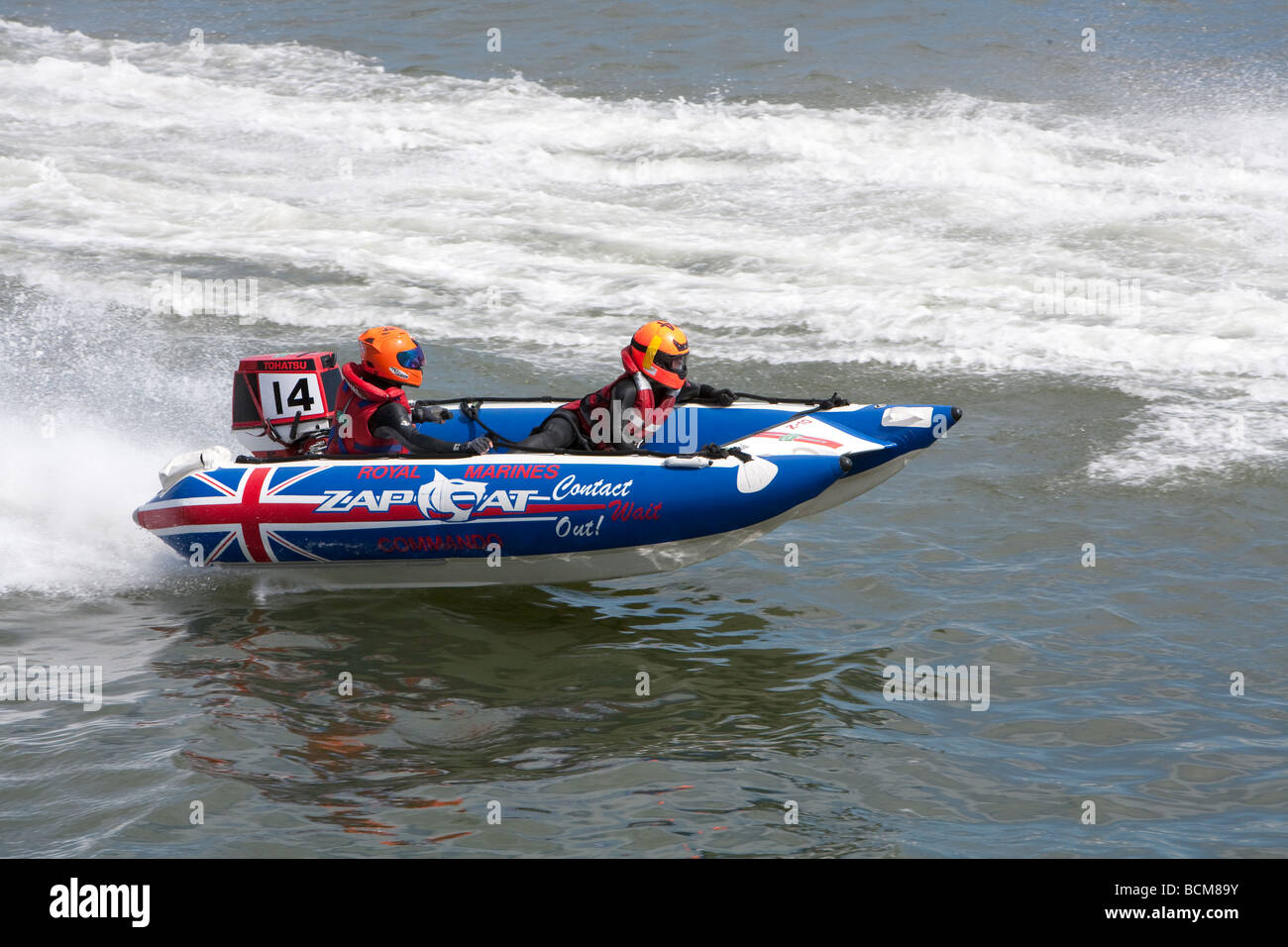 Zapcat Thundercat powerboat race. Plymouth Sound. July 2009. Royal ...