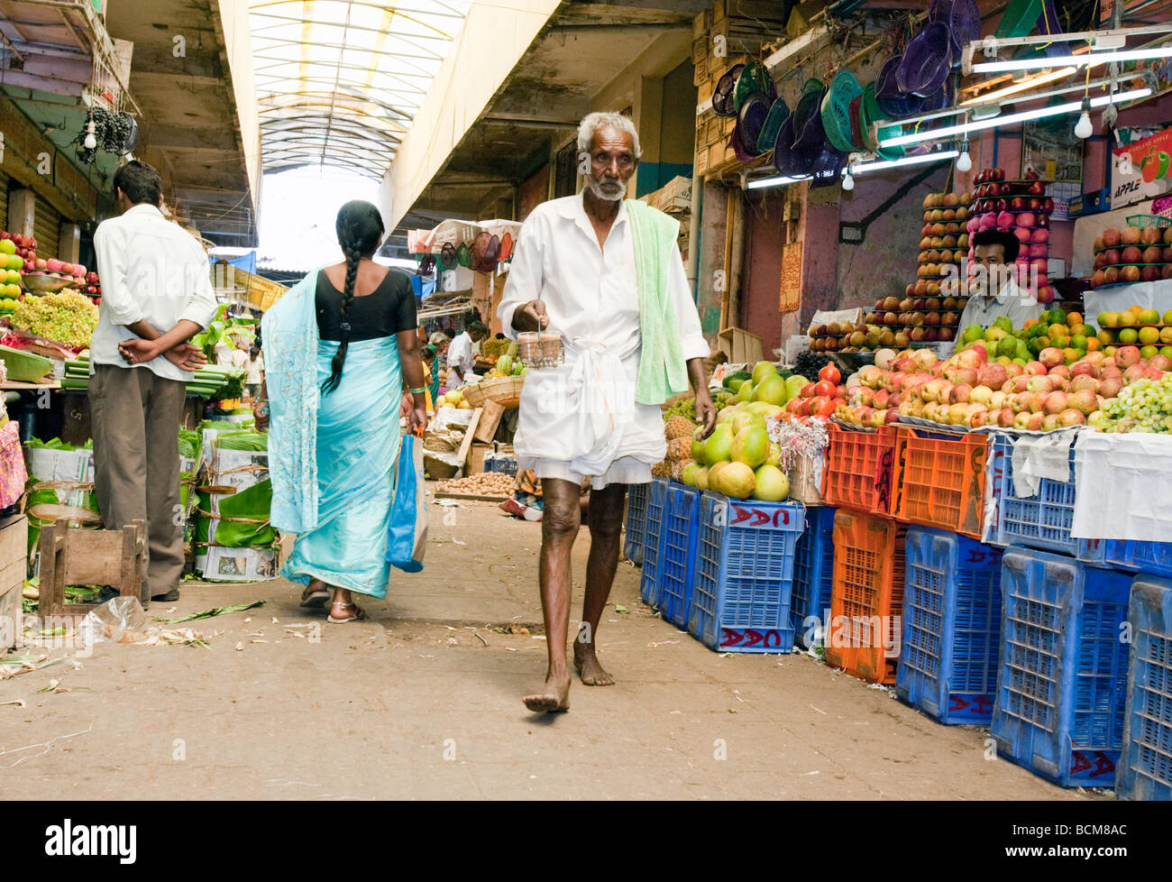 People In Devarja Market Mysore Karnataka State India Stock Photo