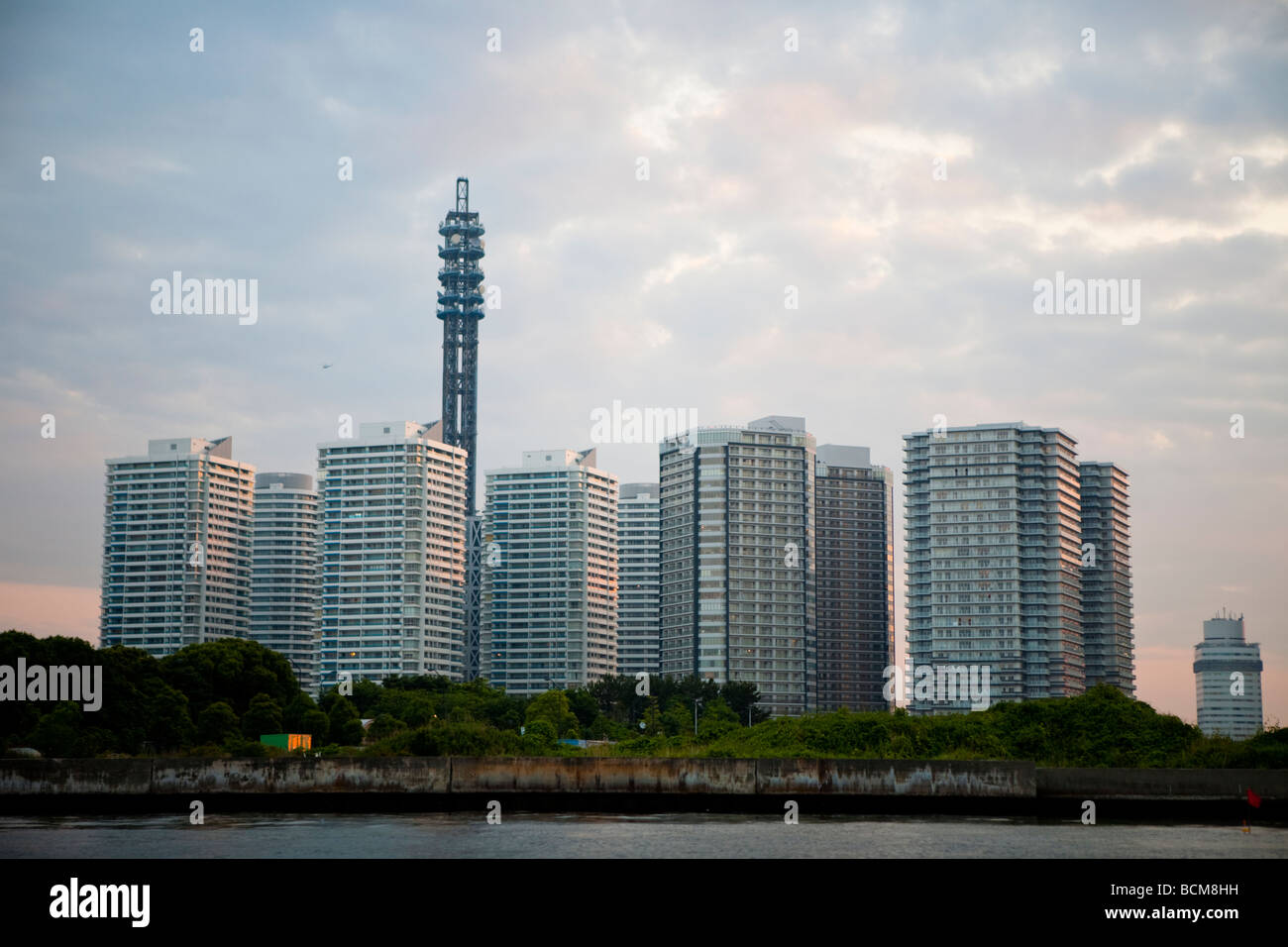 Dense urban housing apartments in yokohama, japan Stock Photo Alamy