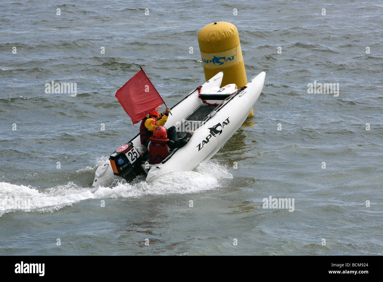 Zapcat Thundercat powerboat race. Plymouth Sound. July 2009. Rana Park ...