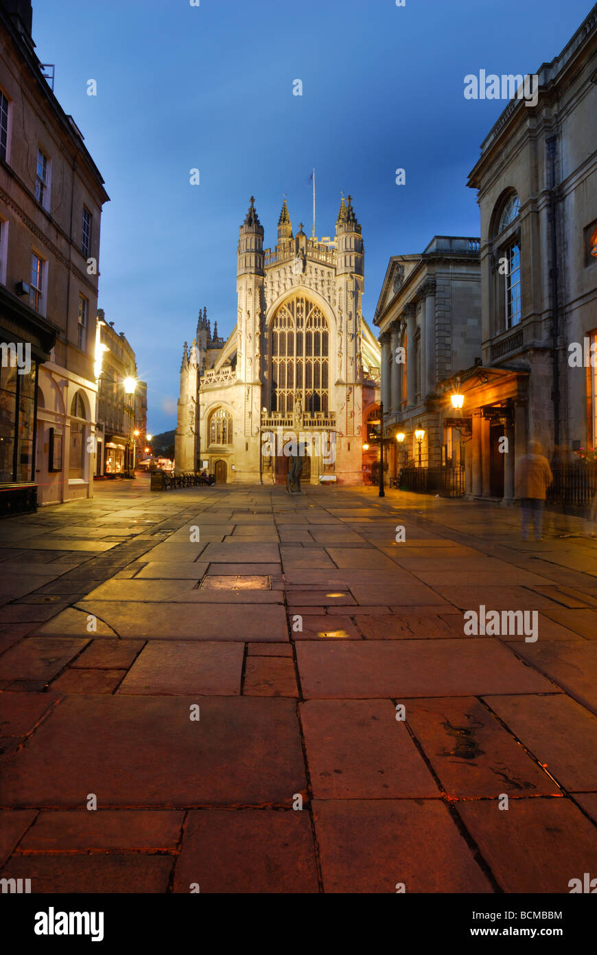 Bath Abbey at night Bath Somerset England UK Stock Photo - Alamy